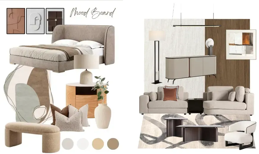 Moodboards de decoración para un hogar